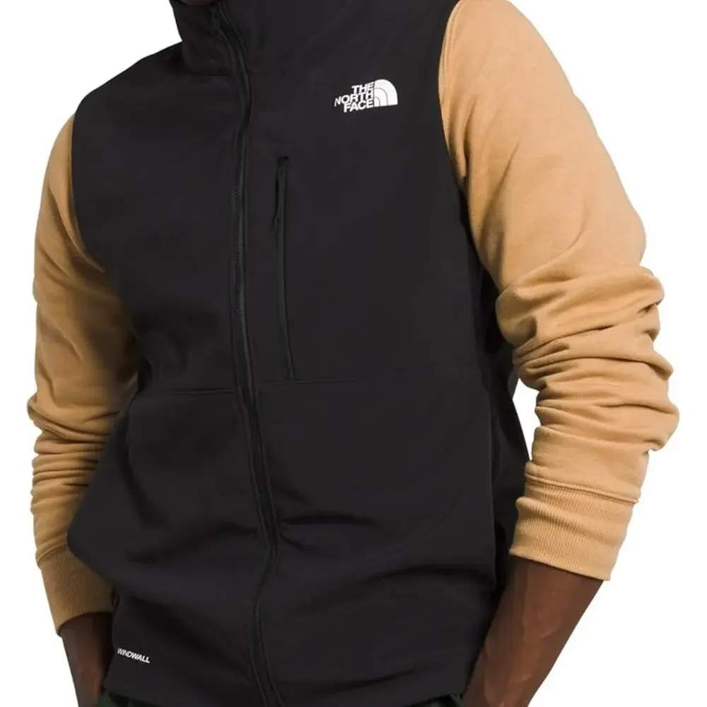 The North Face Black Vest with Yellow W Logo